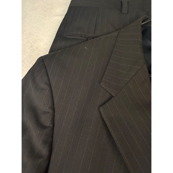 Hart Schaffner & Marx Men's 2 Piece Suit Black Pinstripe Pants Matching Jacket - Picture 8 of 14